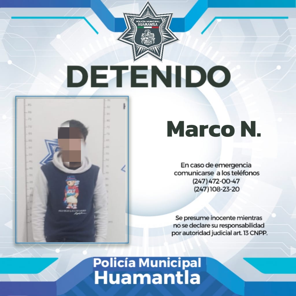 Conductor ebrio es detenido por la policía de Huamantla